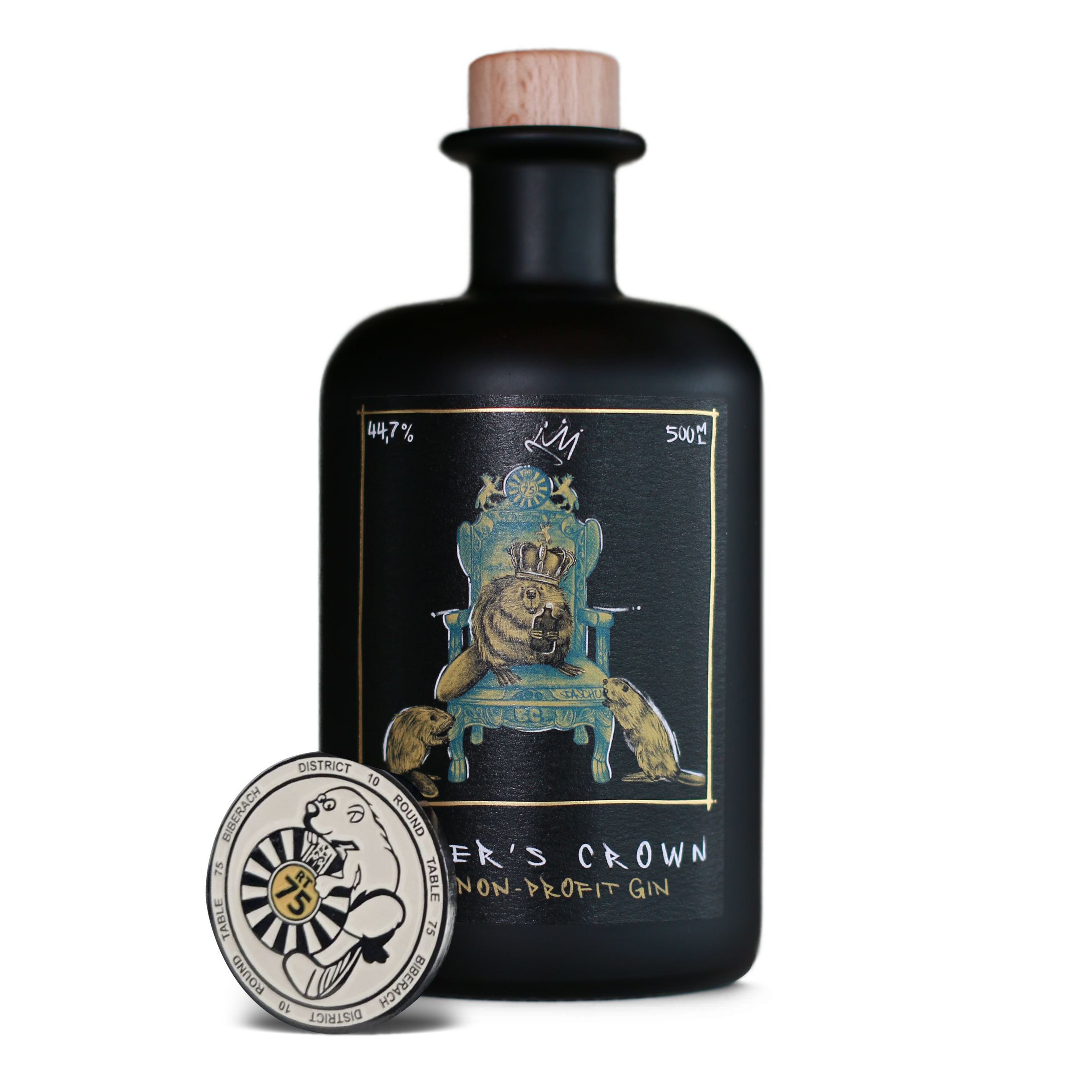 Beaver's Crown Gin mit RT75-Coin– Round-Table-Edition